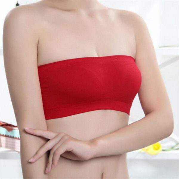 Seamless Top Tube Bra for Girls Free Size New Style Strapless Brassiere For Sleeping, Training and Casual Use Brazer for Women in Black and Skin Colors Fits the Most Cups - Image 2