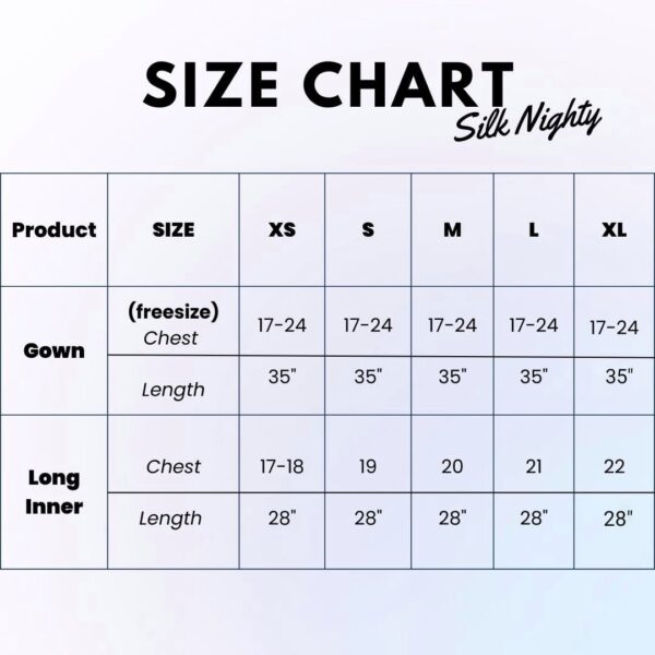 Ladies Nighty Set 2 Piece Night Suit Bridal Night Dress (GOWN + Inner Dress) - Image 4