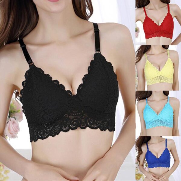Bottoming Vest Embroidery Floral Bra