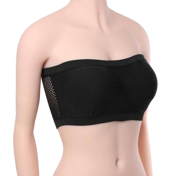 Seamless Top Tube Bra for Girls Free Size New Style Strapless Brassiere For Sleeping, Training and Casual Use Brazer for Women in Black and Skin Colors Fits the Most Cups - Image 5