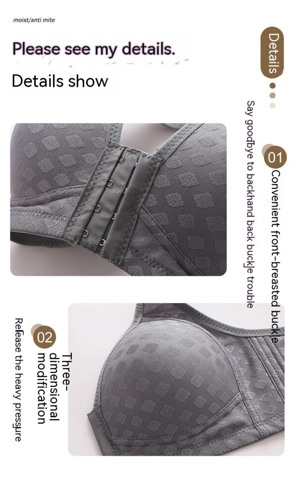 Ladies Front Buckle Female Large Size Thin Bras - Image 10