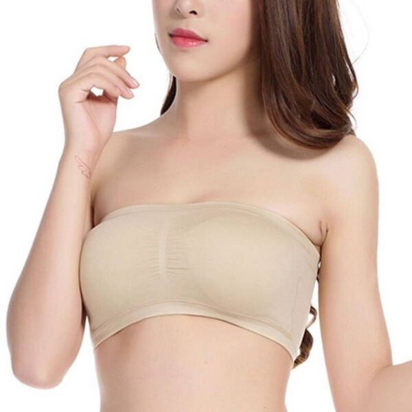 Seamless Top Tube Bra for Girls Free Size New Style Strapless Brassiere For Sleeping, Training and Casual Use Brazer for Women in Black and Skin Colors Fits the Most Cups - Image 6